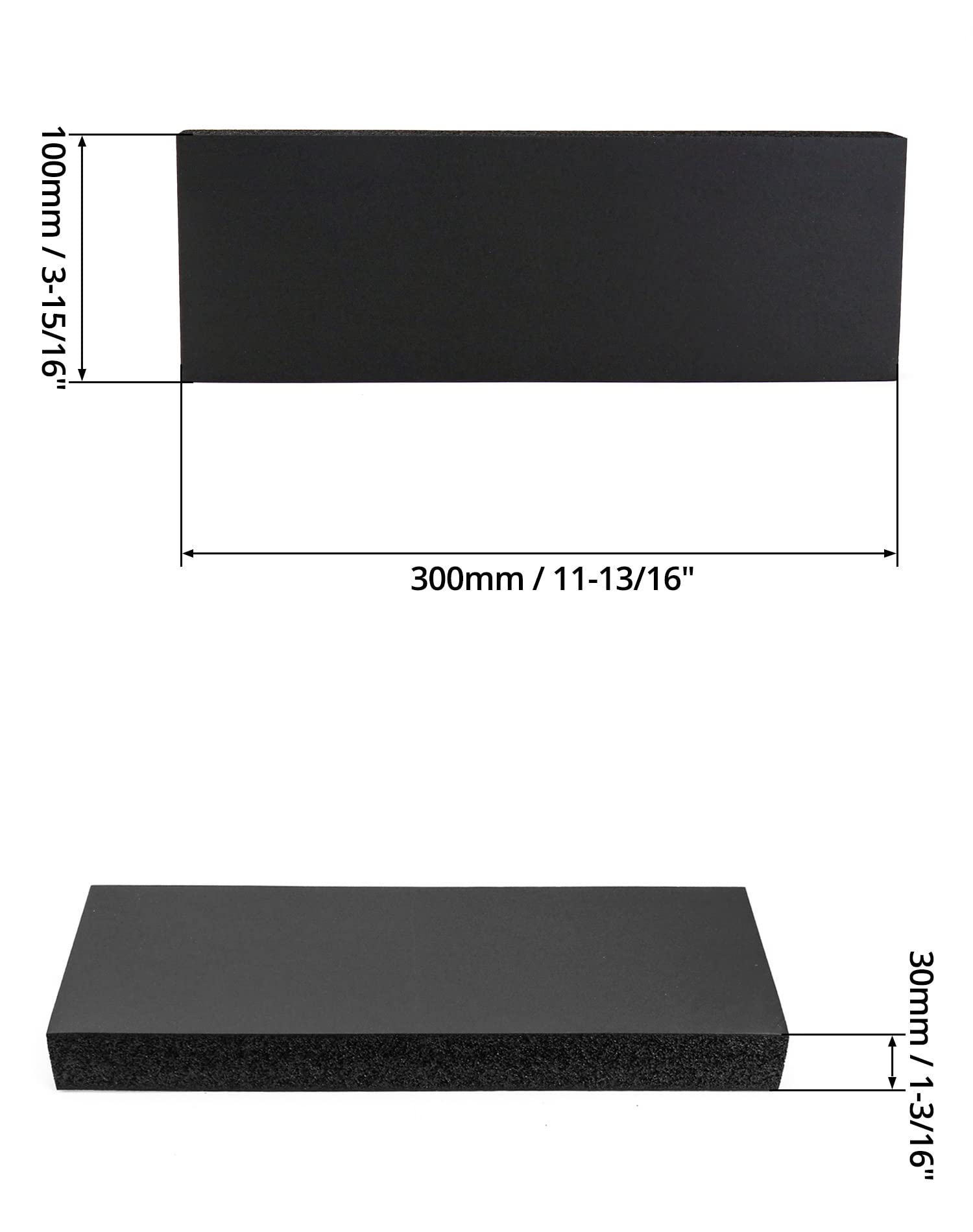 QWORK® bardzo gruba 3 cm ochrona ściany garażu samoprzylepna ochrona ściany drzwi samochodu 30 x 10 x 1,2 cm - 4 sztuki
