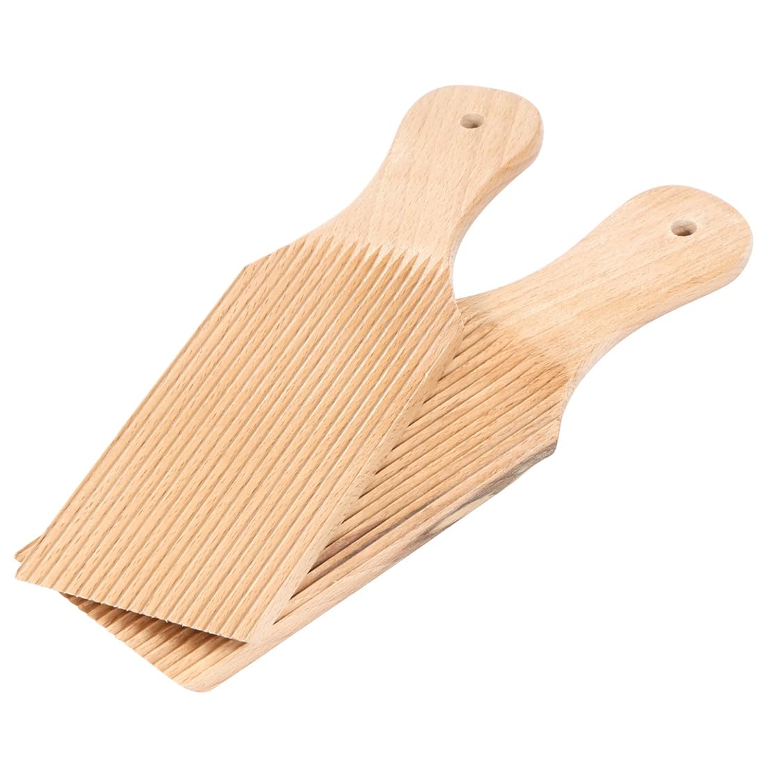 Hndhbfgrt 2 Pcs Wooden Gnocchi Board Butter Paddles Spaghetti Macaroni Pasta Board Practical Gnocchi Maker Homemade Pasta