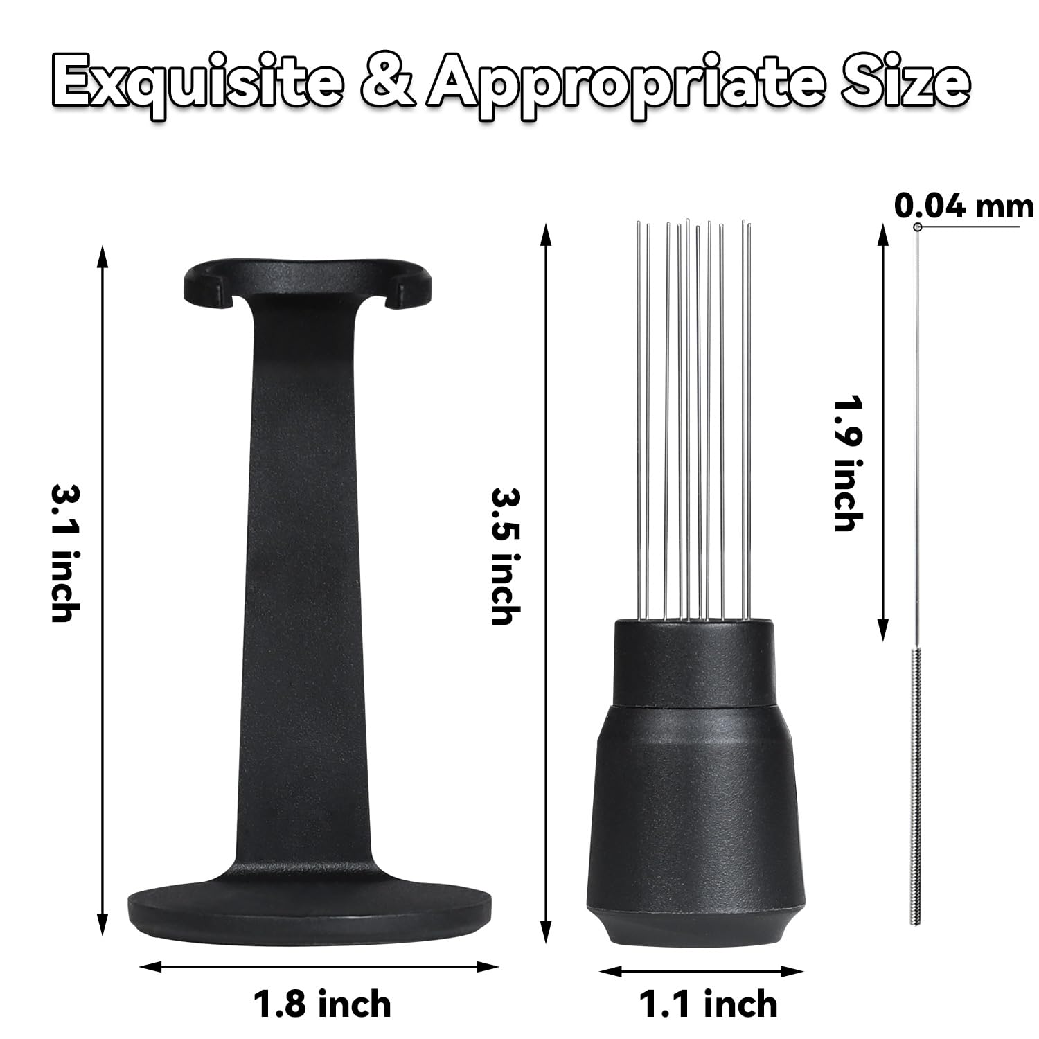 Wdt Espresso-accessoireset, 53,5 mm, gekalibreerde espresso-manipulator met veer, Wdt espresso-gereedschap en doseertrechter, espressomachine- accessoires voor zeefhouder