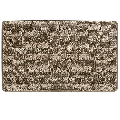 Indoor Doormat Front Door Mat Non Slip Rubber Backing Super Absorbent Mud and Snow Magic Inside Dirts Trapper Mats Entrance Door Rug Shoes Scraper Machine Washable Rug Carpet - Coffee, 20