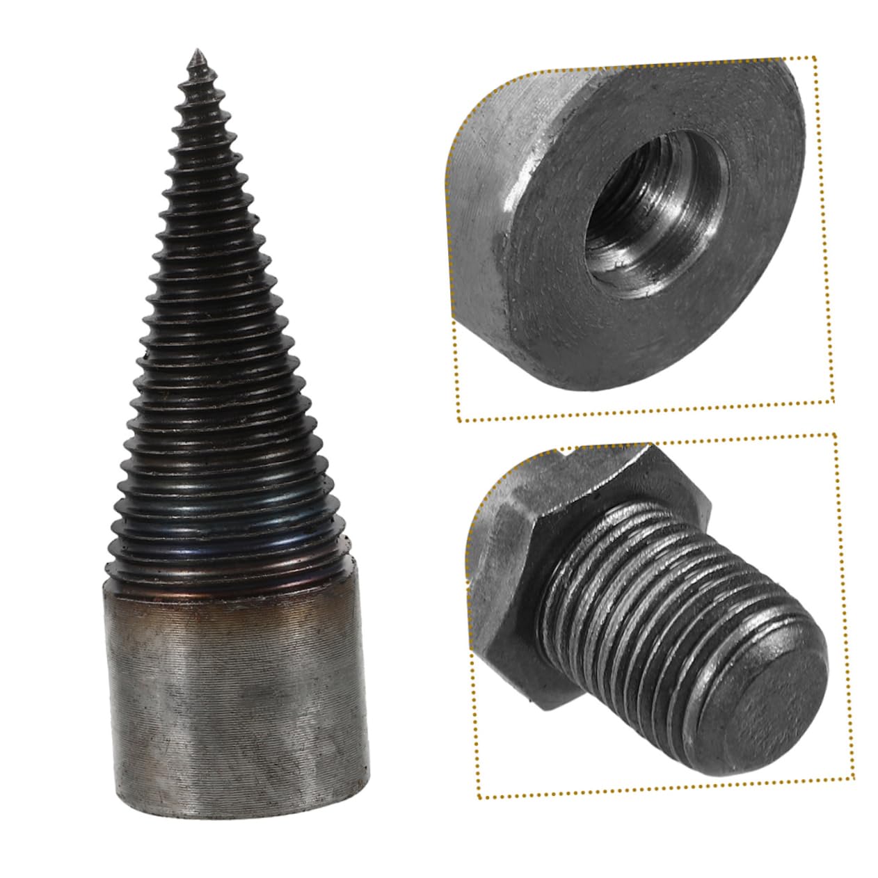 Punta Spaccalegna per Trapano 42mm in Acciaio Alto Carbonio | Legna da Ardere, Uso Versatile e Semplice, Adatta a Varie Applicazioni di Taglio