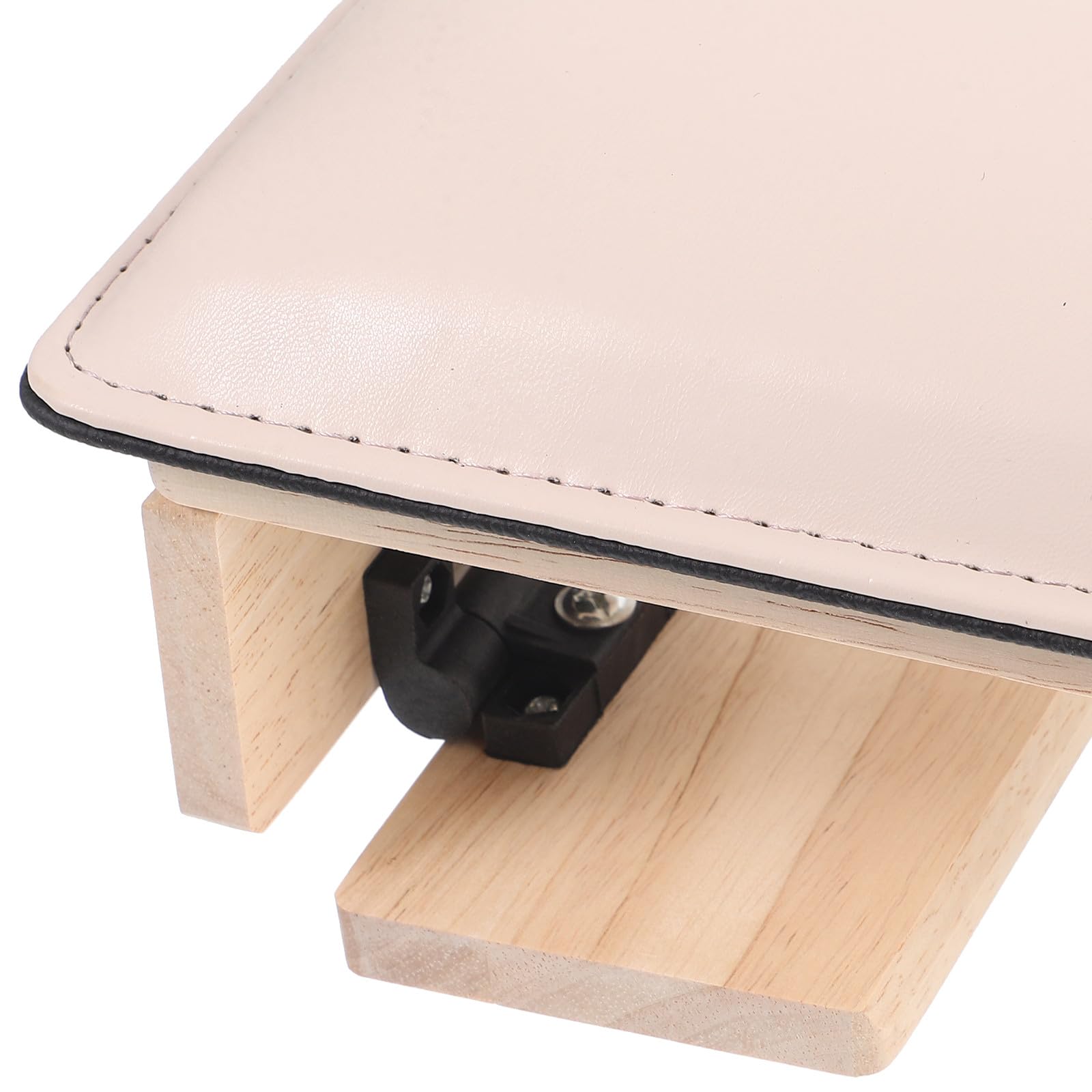 Cojín Reposamanos para Manicura Doble Plegable de Pu Piel Rosa, Altura Ajustable 3 Niveles, Soporte para Decoración de Uñas y Mesa de Manicura Profesional, Accesorio para Salón