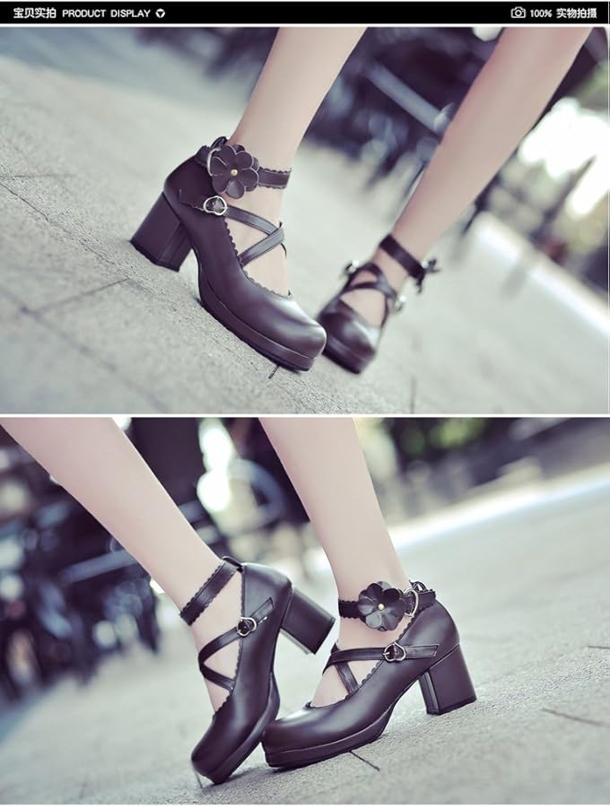 Amazon.co.jp: [cnstone] ロリータ 靴 ロリータパンプス ロリータ靴