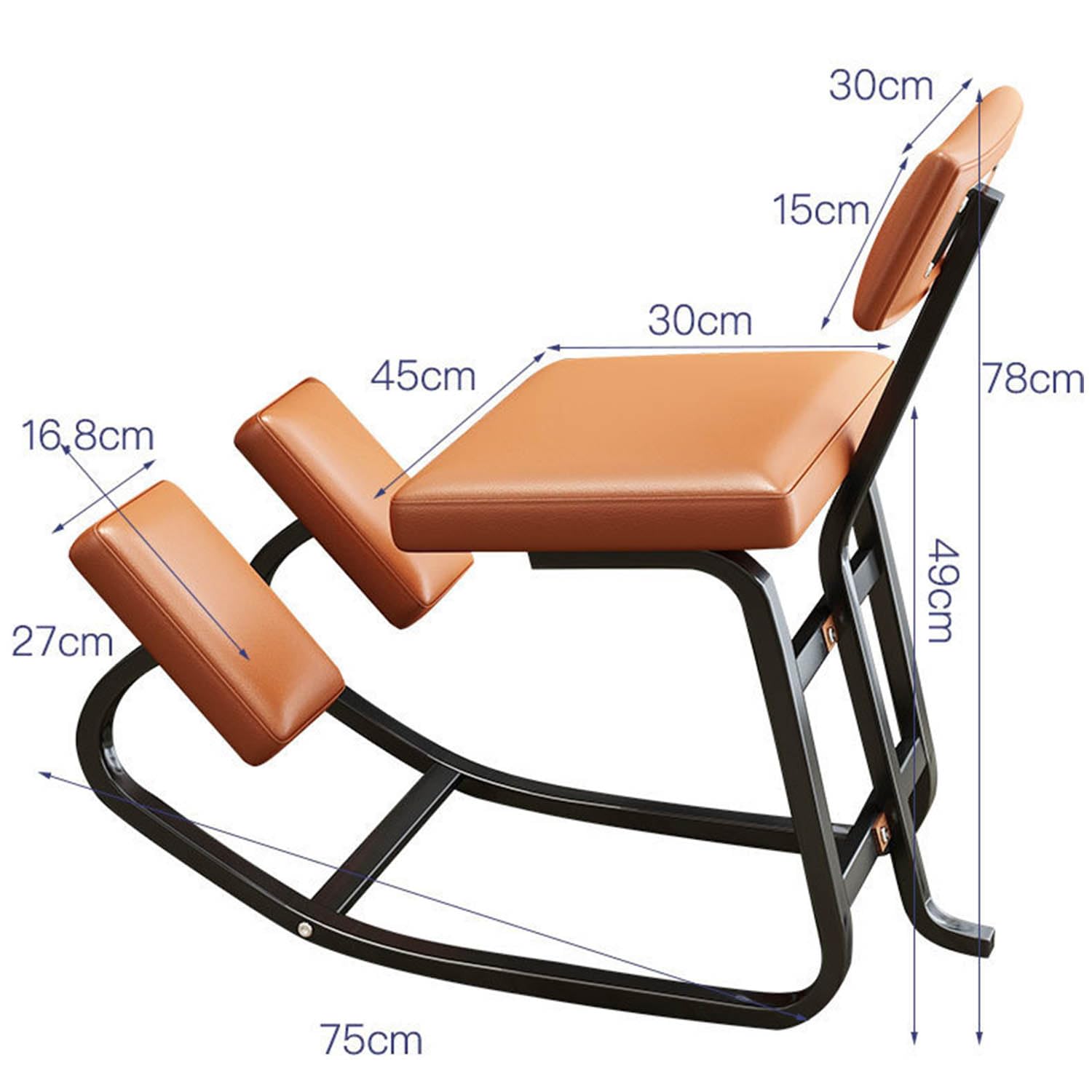 Generisch Beige, Kniestuhl Ergonomisch,Ergonomischer Kniestuhl,Bürostuhl Ergonomisch mit Rückenlehne,Korrektur der Haltung für Zuhause und Büro