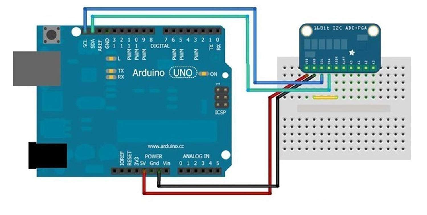 ARCELI 16 bit 16 byte 4 canali I2C IIC Convertitore analogico digitale ADC PGA con amplificatore di amplificazione programmabile Convertitore ADC ad alta precisione compatibile con Arduino Raspberry