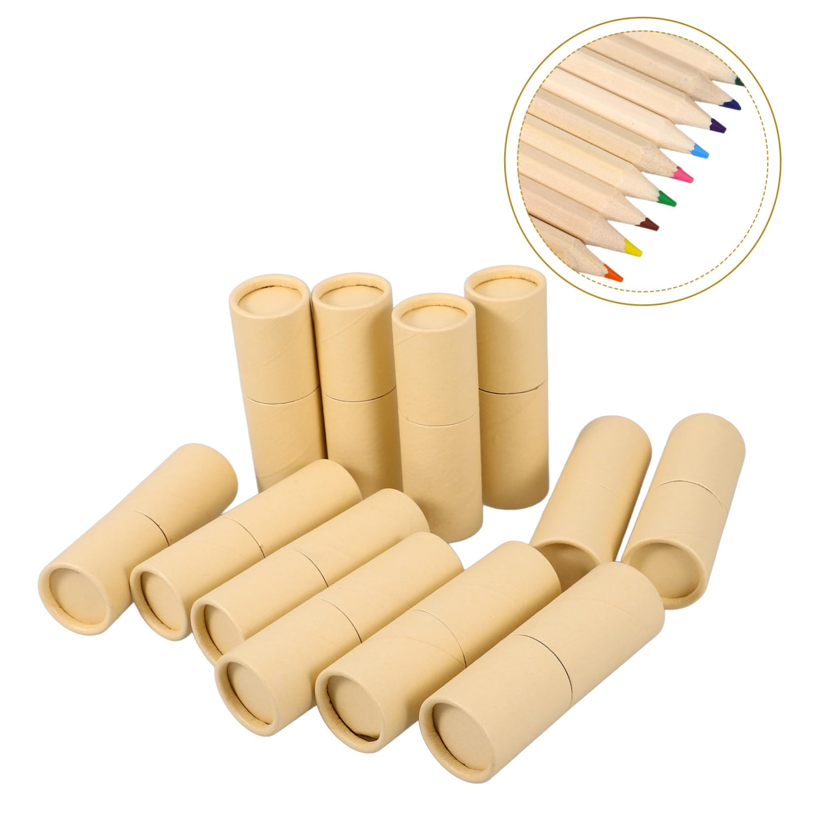 HOMSFOU Matite Colorate in Legno Beige, 12 Pezzi, per Disegno