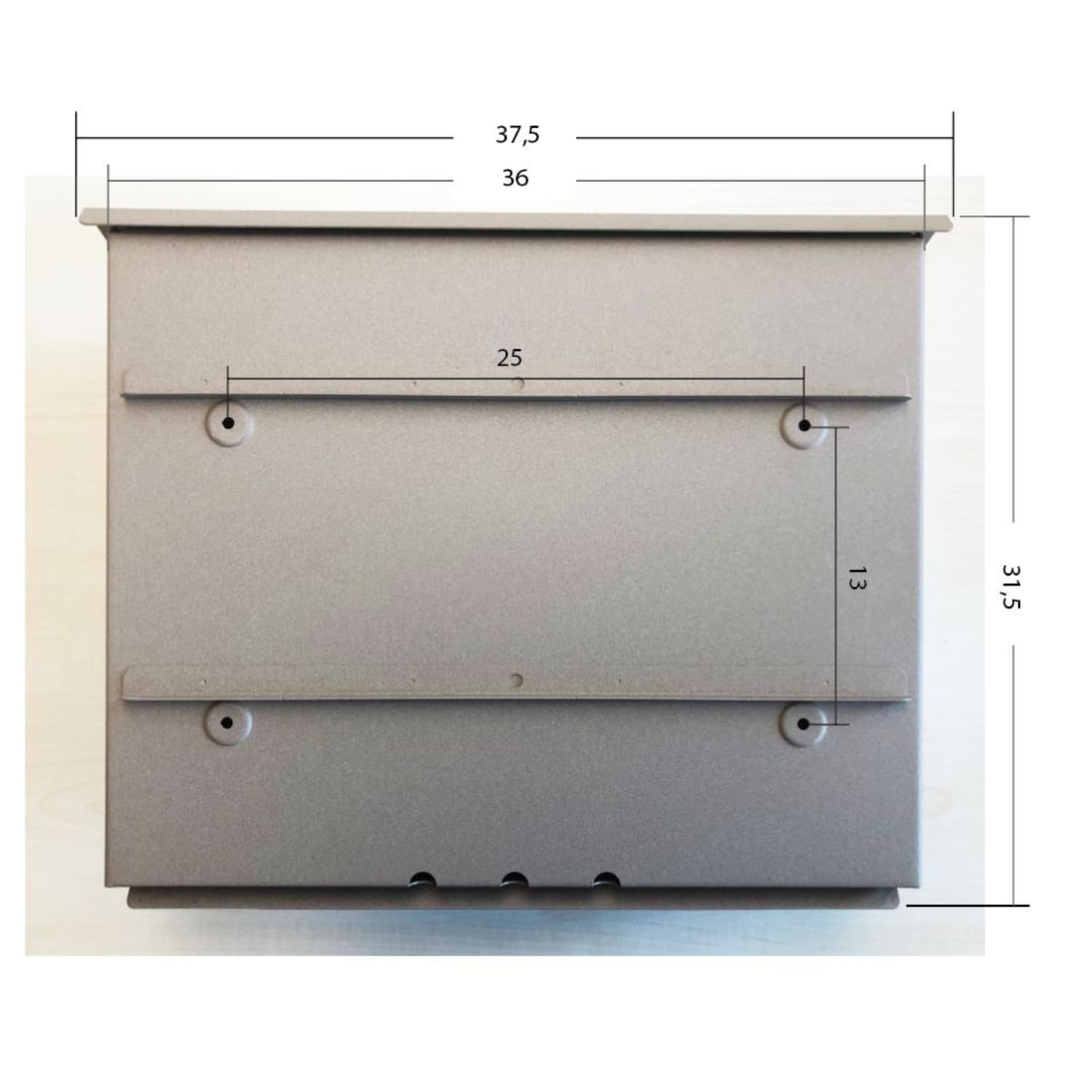 ALUBOX Busta Briefkasten im Zeitschriftenformat 31,5X37,5X10,2 cm Briefkasten mit Einbruchsicherung und Klappöffnung Wetterfester und Korrosionsbeständiger Außenbriefkasten (anthrazit)