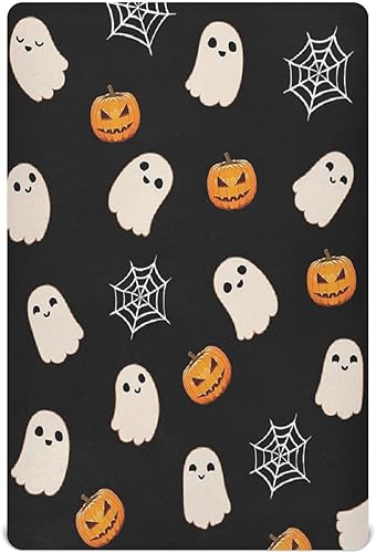 Sábanas de cuna de murciélago de Halloween para bebé, niños y niñas, fundas de colchón para cuna, funda de cama para guardería, paquete suave y