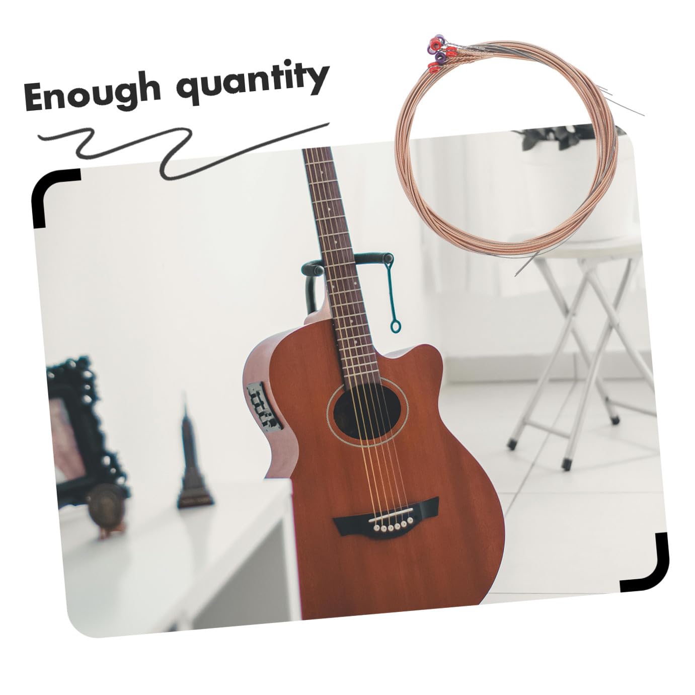 BESTonZON 30piezas Cuerdas De Guitarra Folclórica De Cuerdas De Metal Para Guitarra Acústica Sonido y Potente Para Músicos