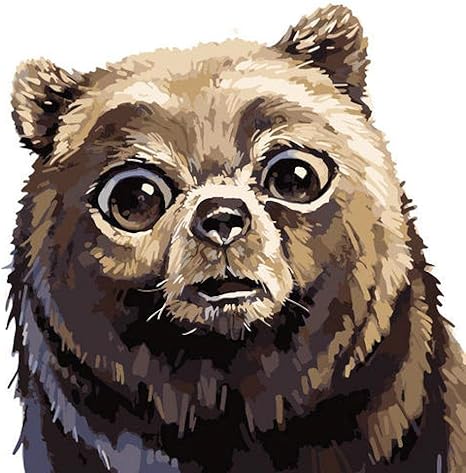 Amazon Sjyhnb 番号キットによるdiy油絵 動物のクマ 番号によるペイントdiy油絵キャンバスプリントウォールアート家の装飾 40 X 50 Cm フレーム無し 絵具 通販