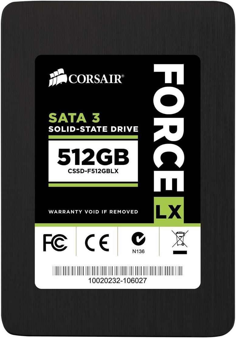 Corsair Force LX Series Solid State Disk (SSD) 512GB 2.5-Inch (CSSD-F512GBLX)