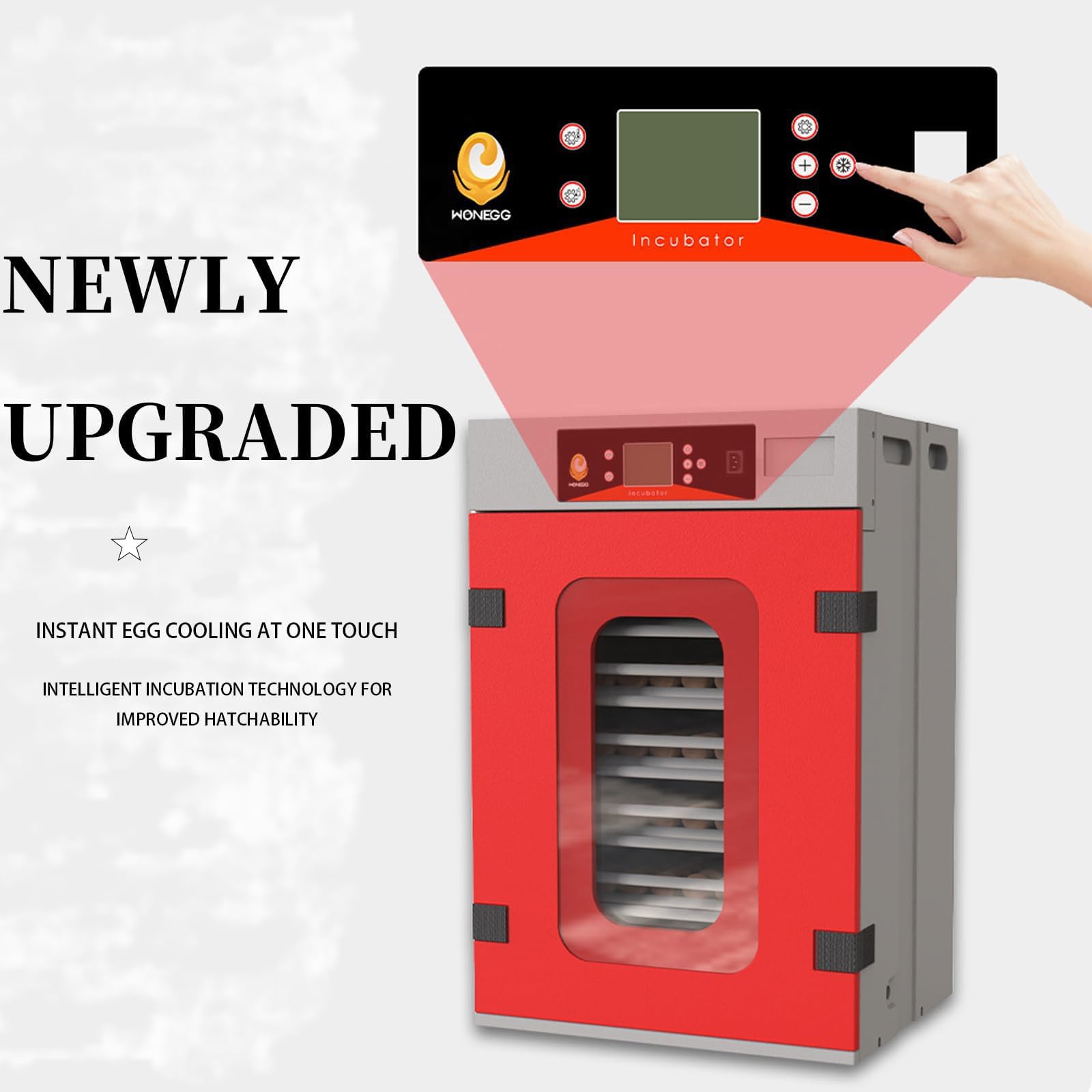 Incubadora Industrial De 400 Huevos, Incubadoras para Huevos Giros Automáticos, Control De Temperatura Y Humedad, Criadero De Aves De Corral Grandes para Pollos, Patos, Gansos, Codornices, Ideales