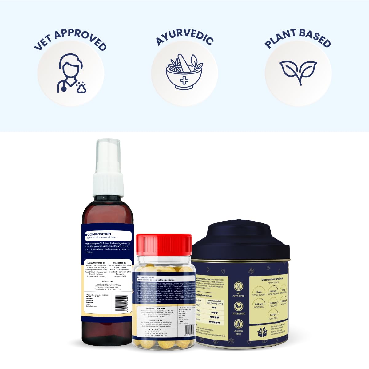 Fur Ball Story Biskoof Dog Joint Care Combo Kit | Dog Hip & Joint Supplement for Mobility & Flexibility Support | Relieves Stiffness & Improves Movement | Chews + 60 Tablets + Oil Spray 4