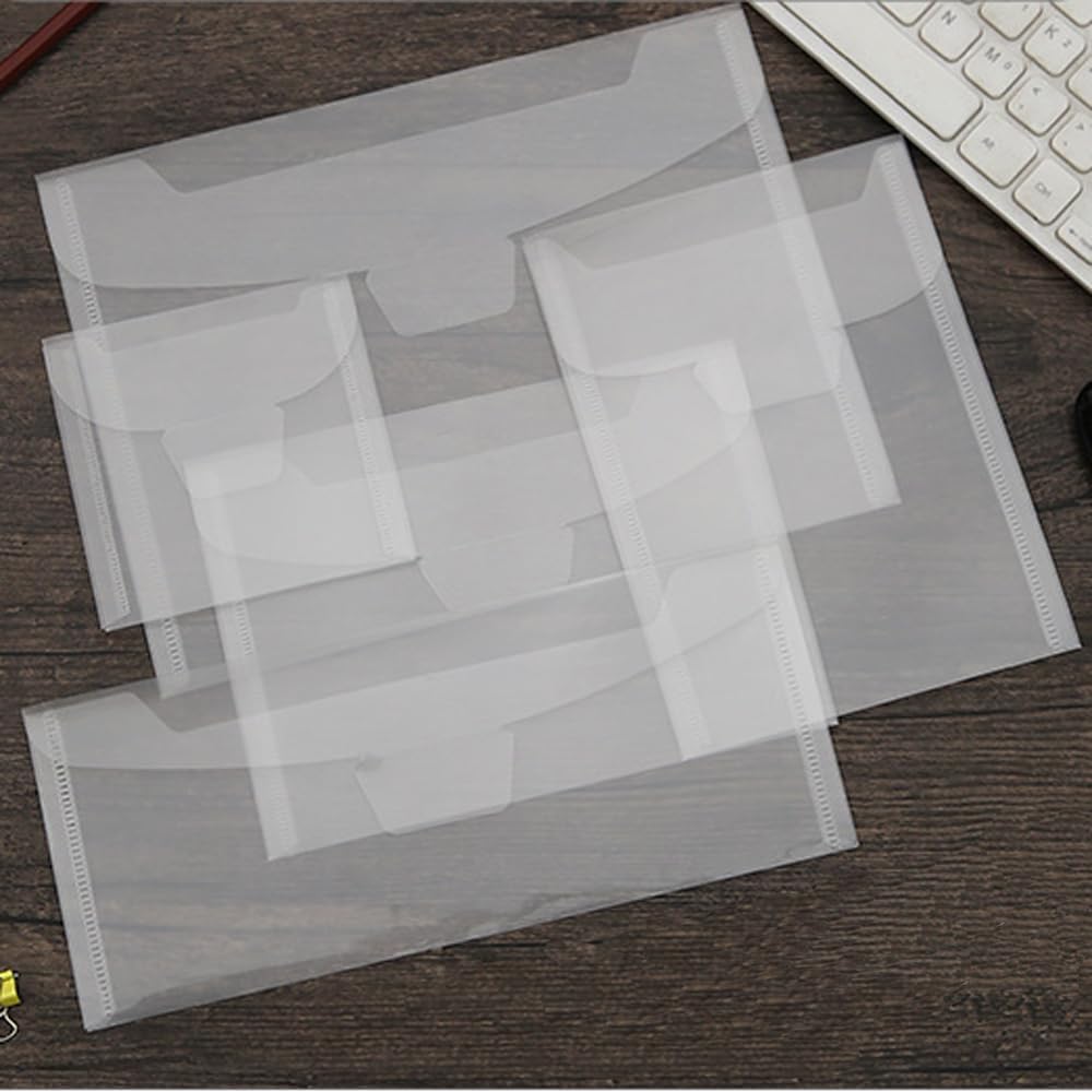 LZBRDY 100 Pcs Clear Stamp and Dies Storage Pockets Transparent Envelope Cases for Cutting Dies Stencil
