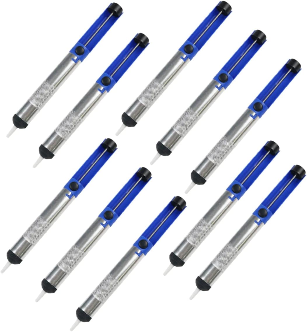 10pcs Manual Desoldering Pump Set Non-Slip Solder Sucker Tool Easy to Use Solder Removal Vacuum Pump for Electronics Repair