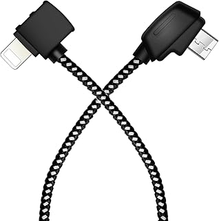 BTG Remote Control Data Connected Cable USB Micro A to iOS Cable Cord Compatible with DJI Mavic Mini/Mini SE/Mavic Pro/Mavic Air/Mavic 2 Pro Zoom Remote Controller(9inch Long)