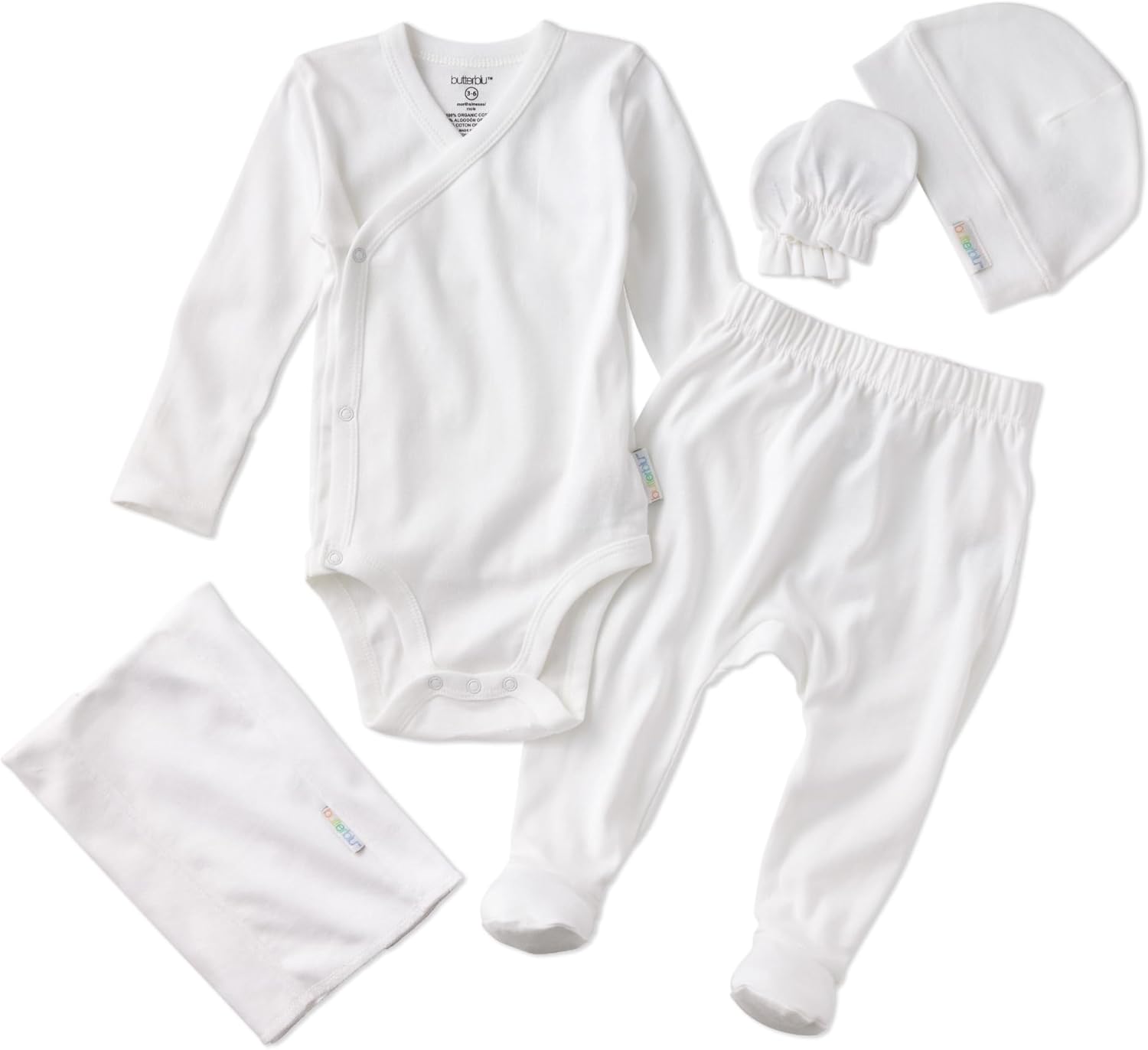 Check Me Out 6-Piece Baby Gift Set Organic Cotton Layette Clothing in Box for Boys & Girls