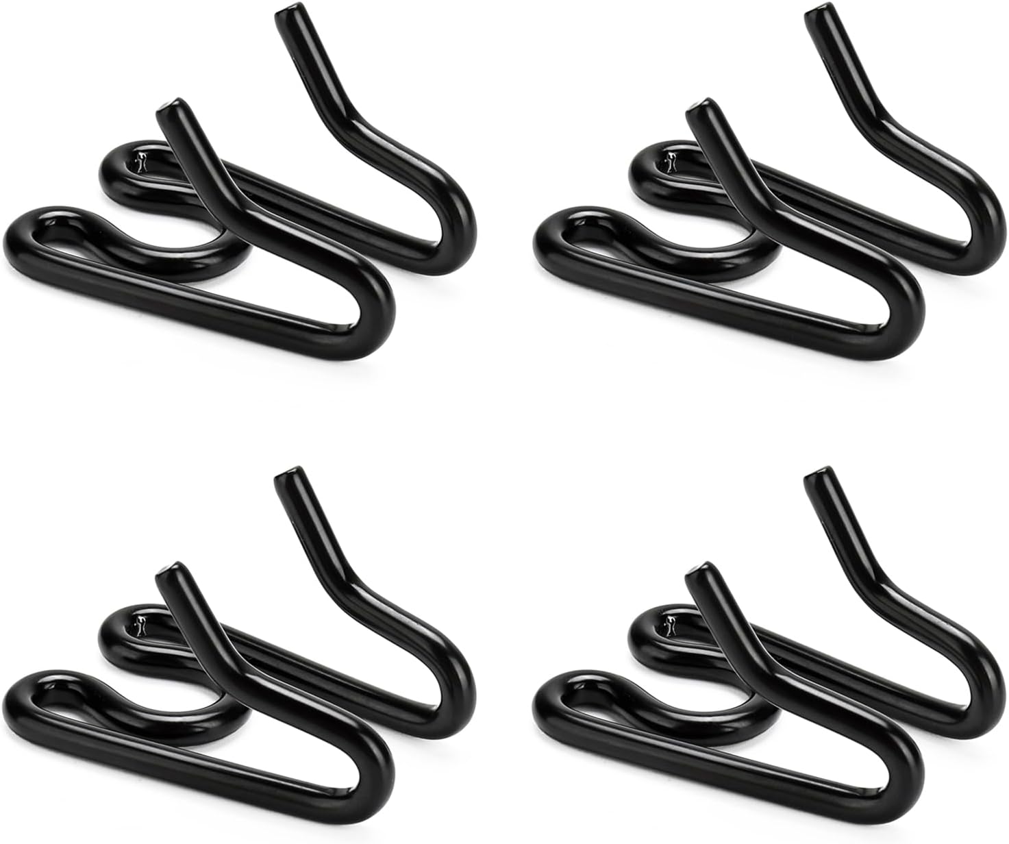 Dog Collar Extra Links Designed for Herm. Sprenger Collar (4 Pack) Steel Chrome Plated No Pull Dog Training Collar Links (2.25mm, Black)