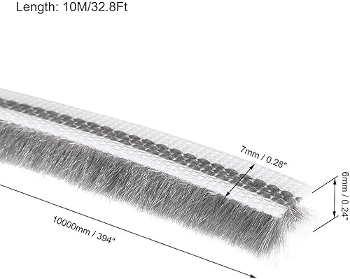 Miniatura 2 de uxcell Burlete para puerta, 32.8 ft32.8 pies, para ventana de puerta, 0.276x0.236 inWxH