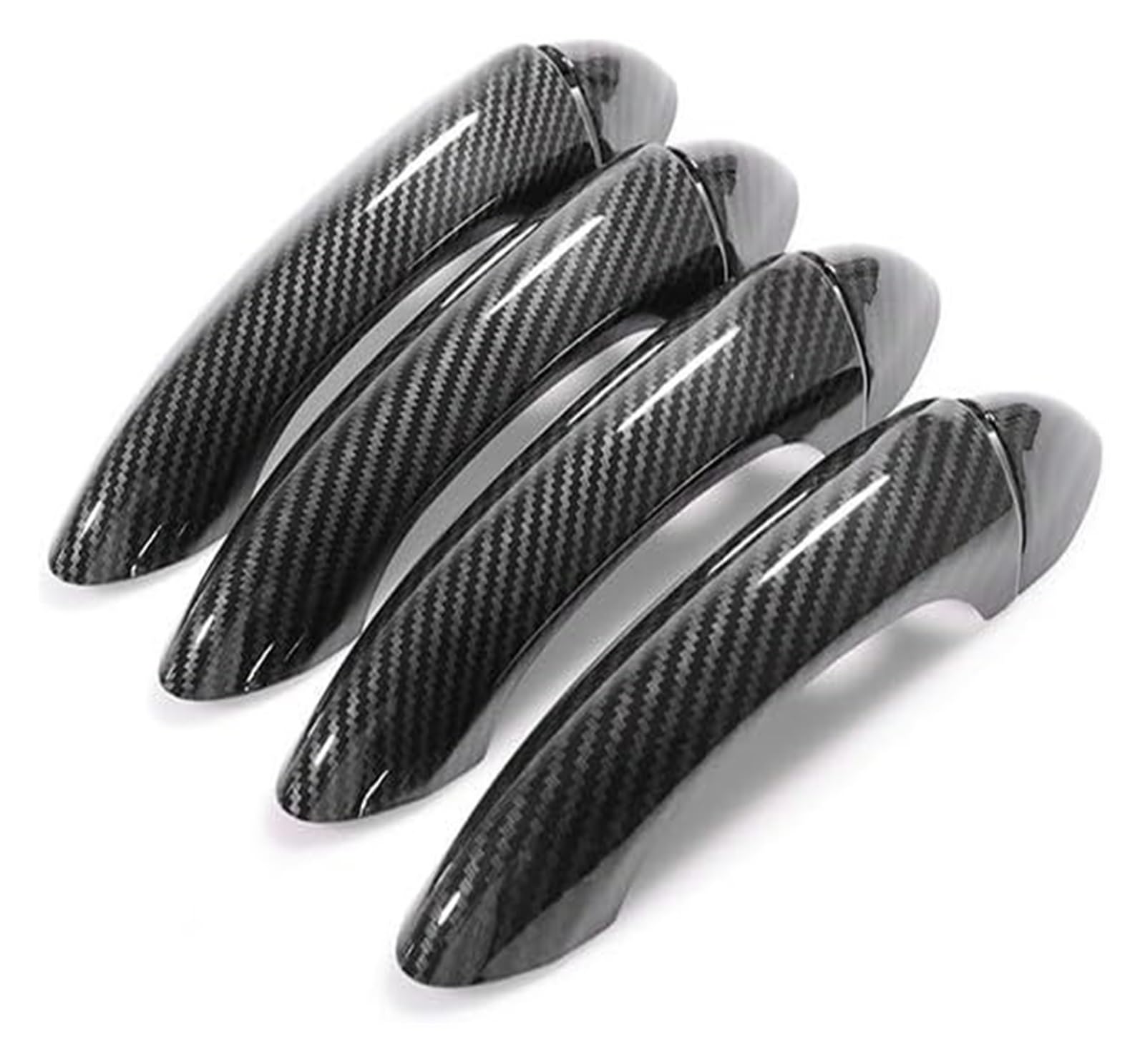 Qwqthgs Door Handle A Car Exterior Door Handle Cap For Cruze 2015-2018 Car-Styling Exterior Door Handle Bowl Carbon Fiber Texture Cover Decor(Door Handle A)