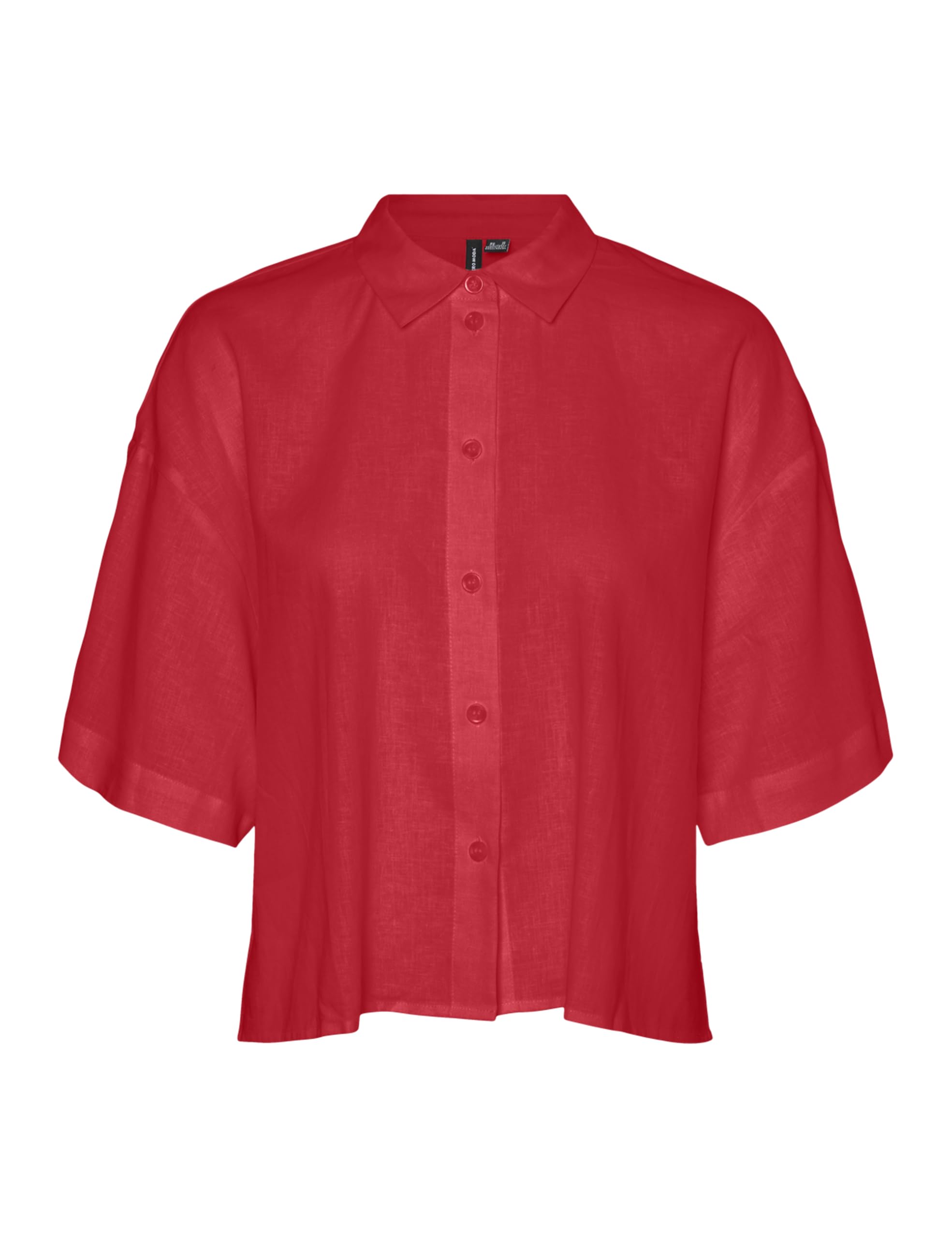 VERO MODA Women's Blouse, Tomato, M