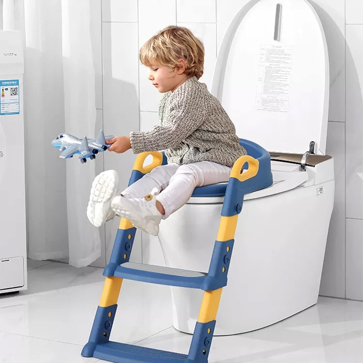Skylofts Baby Potty Training Seat Potty seat for Kids 1-3 Years Potty Training Stair Potty Seat for Kids 2-5 Years (Blue) - Image 4 thumbnail