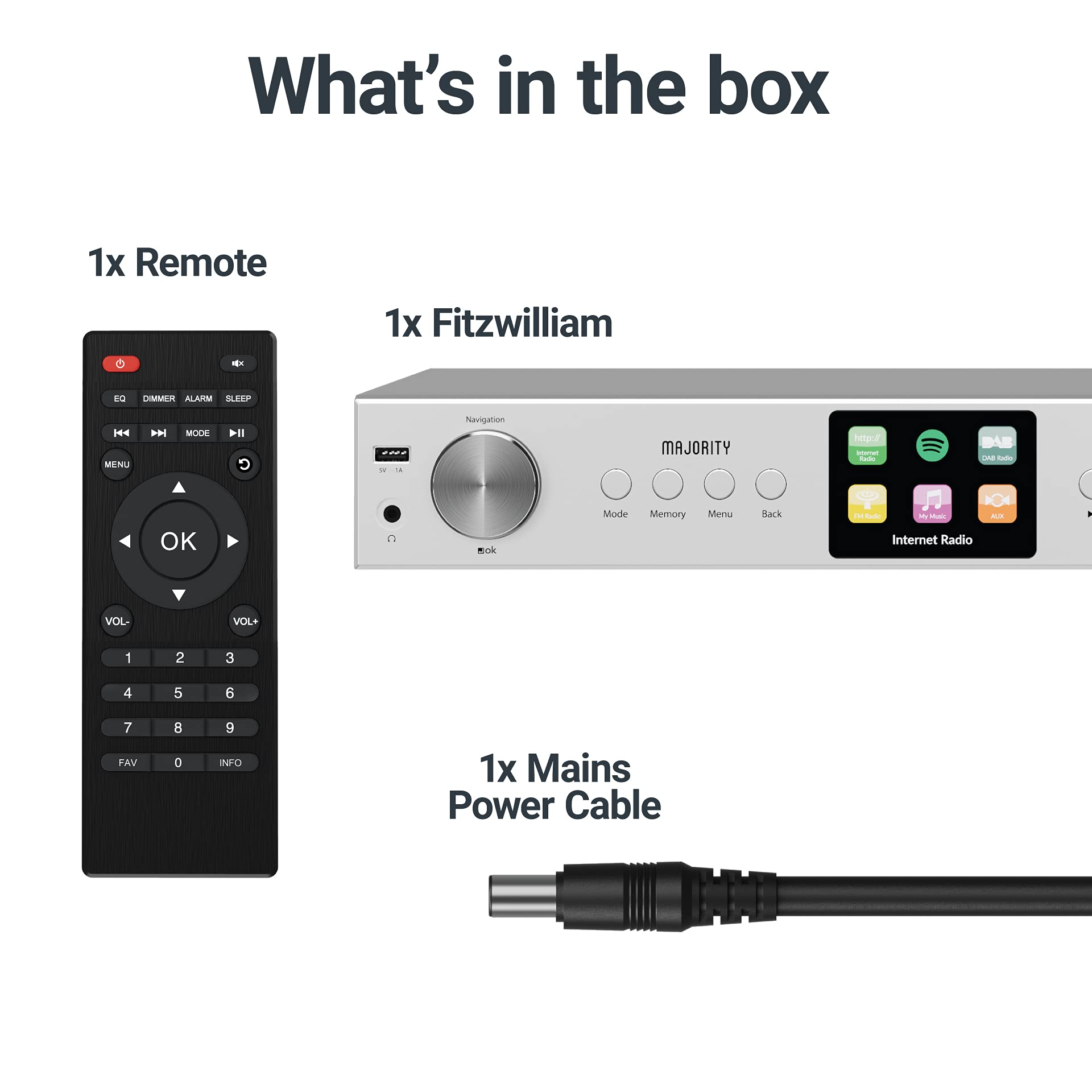 Majority Fitzwilliam 2 HiFi Tuner Digital DAB/DAB+/FM &