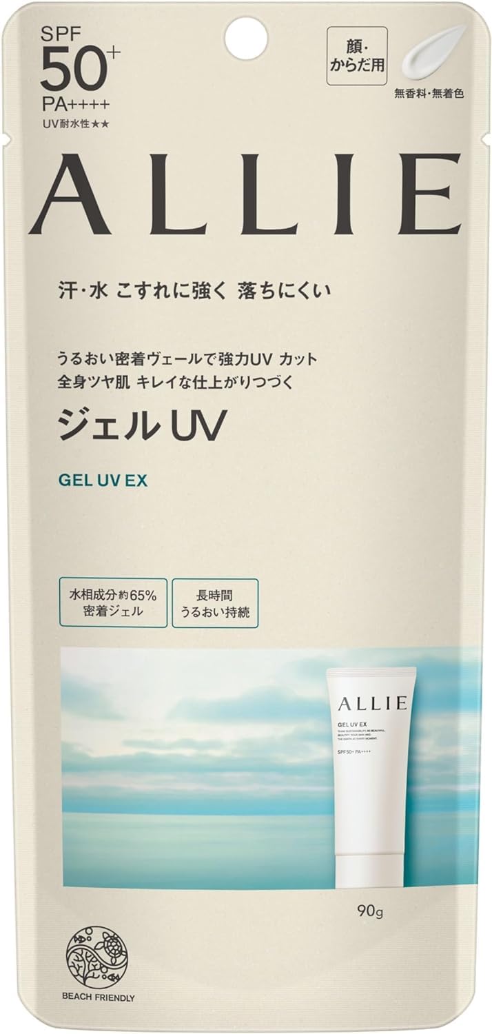 ALLIE Chrono Beauty Gel UV EX SPF50+/PA+++++ 3.2 oz (90 g), Fragrance-Free
