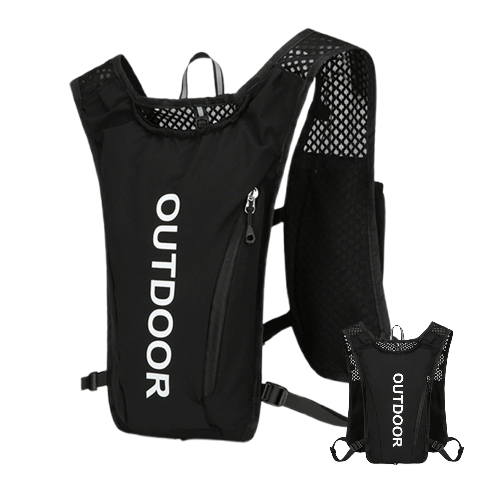 Mochila para hidratación de 5L con tiras reflectantes y ajuste para running y ciclismo 8