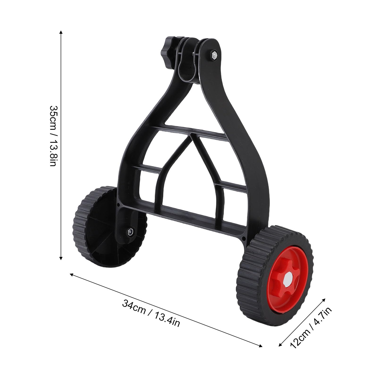 Roue de Support Réglable pour Tondeuse, Métal Plastique, Cadre Triangulaire