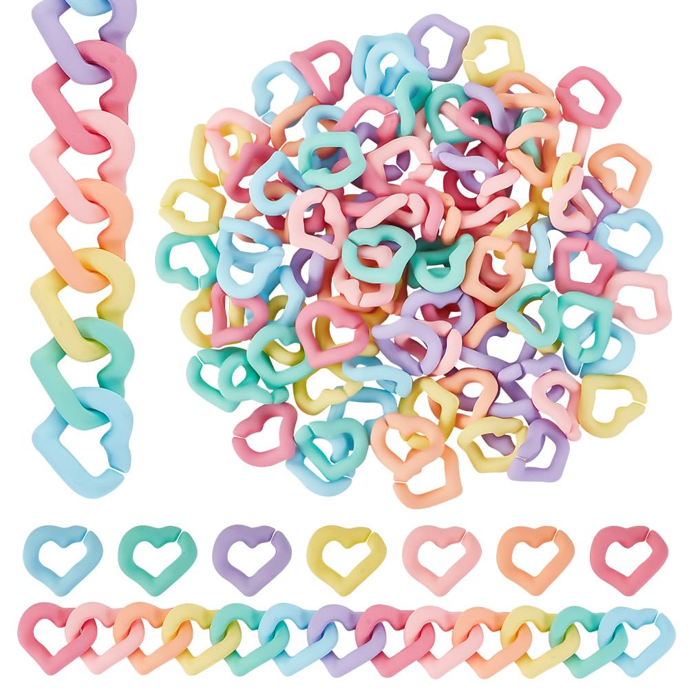 «770»♥️専用ページ♥️アクリルチェーン一粒の耳飾り*多面カットの煌めき* Amazon.co.jp: 105個 プラスチックチェーン アクリル チェーンリング