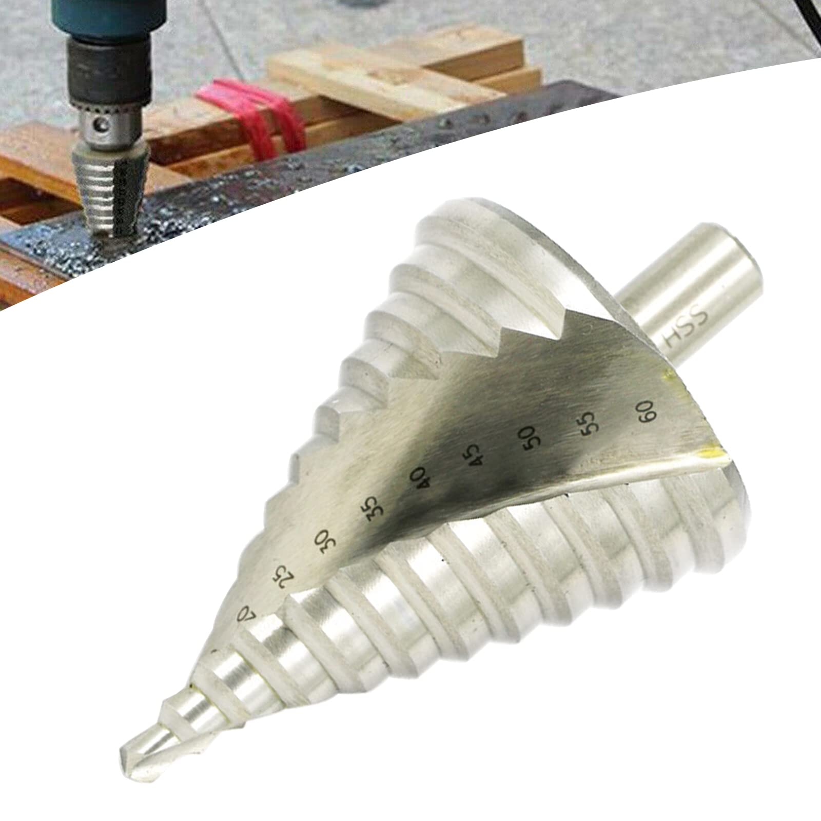 Punta A Gradini 6-60 Mm 12 Misure - Per Forare Metallo, Legno E Plastica, Codolo 12 Mm - Foto 2