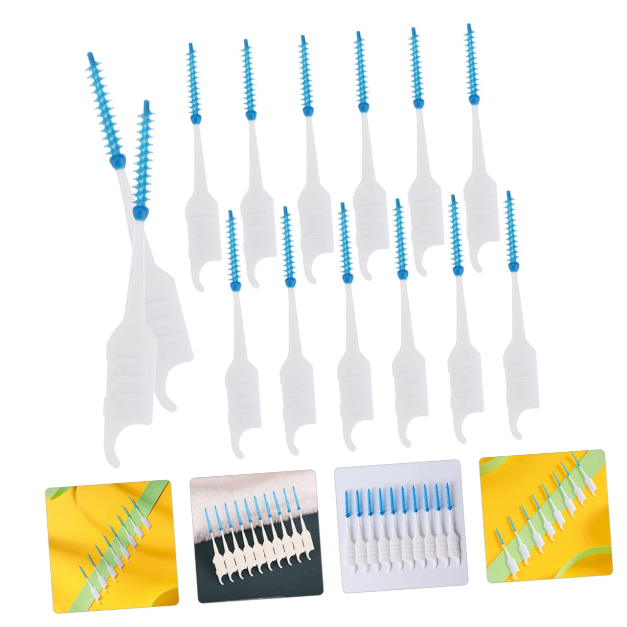 PartyKindom 800 Piezas Cepillo Interdental Dental Selecciones De Dental Limpiadores De Pincel Palillo De De Viaje Limpieza Portátil Interdental Oral Palillos De