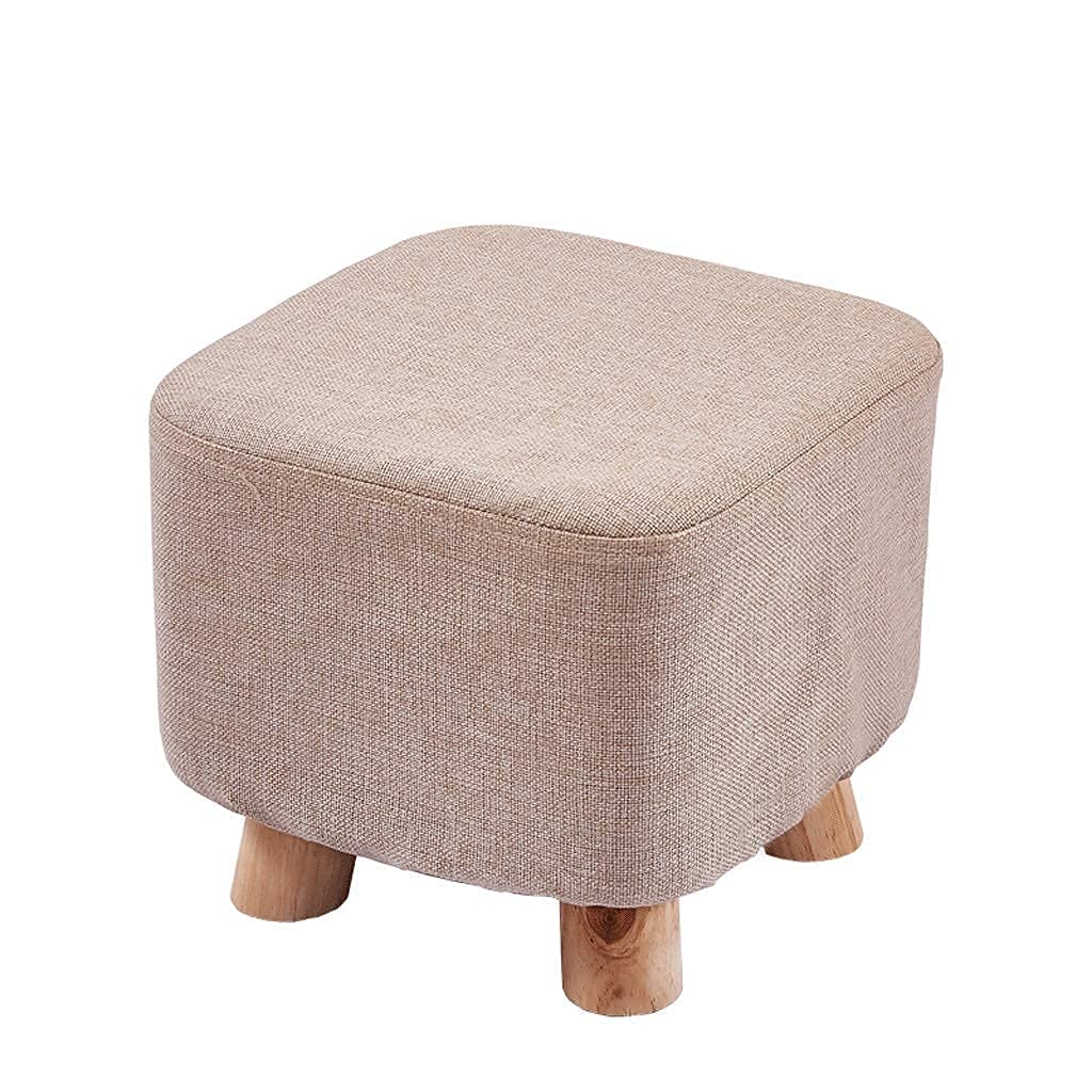Chaussures banc en tissu et bois massif compact pour aménager une petite entrée