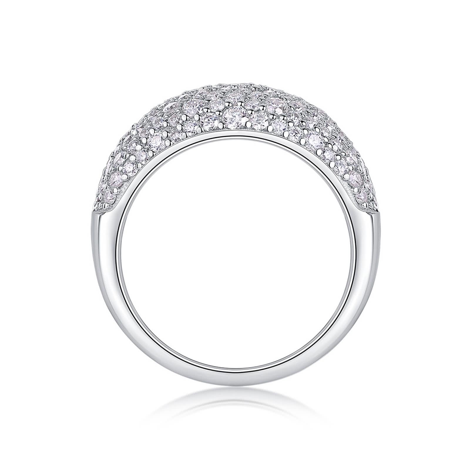 Moissanite pierścionek z białego złota, pierścionek zaręczynowy, pierścionek ślubny z moissanite