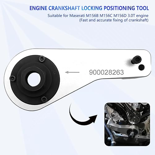 Miniatura 5 de ZKTOOL Kit de herramientas de sincronización del motor de 9 piezas para Maserati Geberit President Levante 3.0T M156C, con indicador de dial,