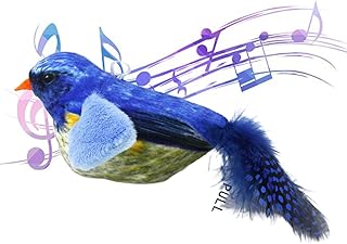 Buogint Floppy Bird Cat Toys - Sound-Activated Interactive Feather Toy with Catnip Birds Squeak Kitten Toys | Squeaky Bird Shape Feather Tail Sound Interactive Feather Toy for Cats, Kitten