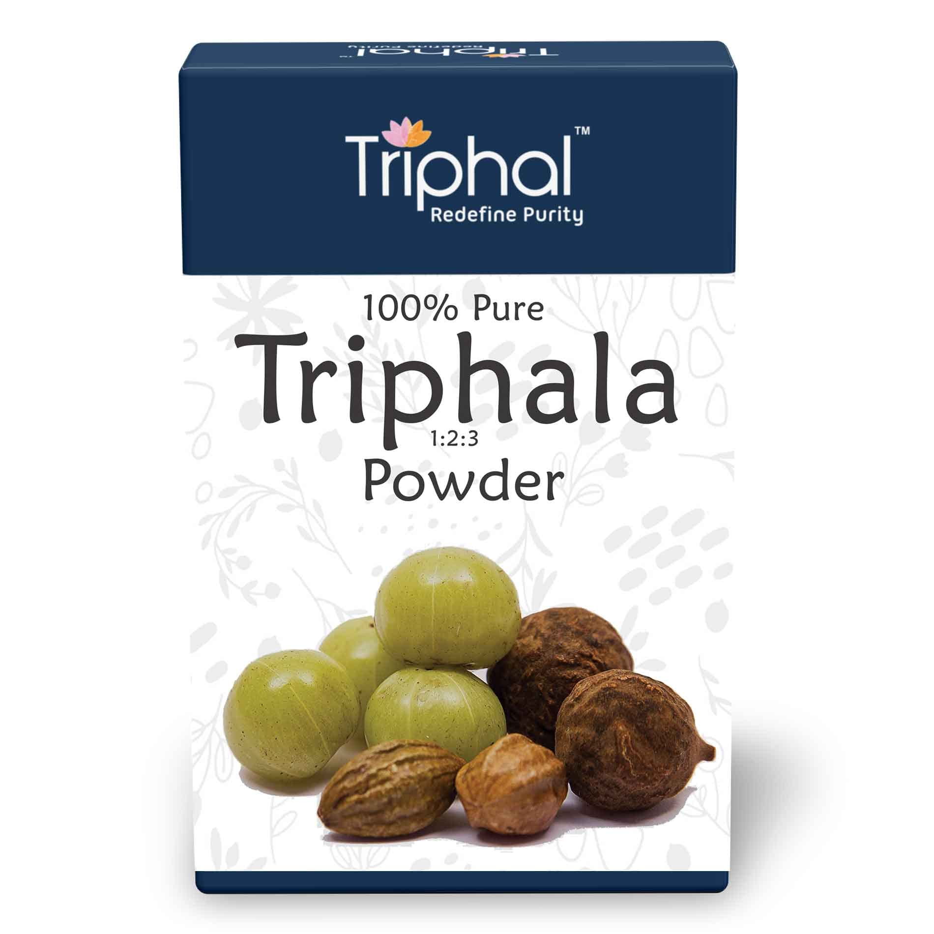 Triphala Powder 200g | Contains Haritaki, Bibhitaki and Amalaki in 1:2:3 | Relieves Constipation | Improves Bowel Movement | For Digestion, Gut Health, Gas & Acidity Relief