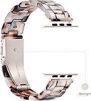 Vista 111 de Lightweight Resin Band For Apple Watch Series 11 10 SE 9 8 7 6 5 4 3 2 1 Ultra 3 2, Fashion Adjustable Replacement Strap for iWatch Bands 38mm 40mm