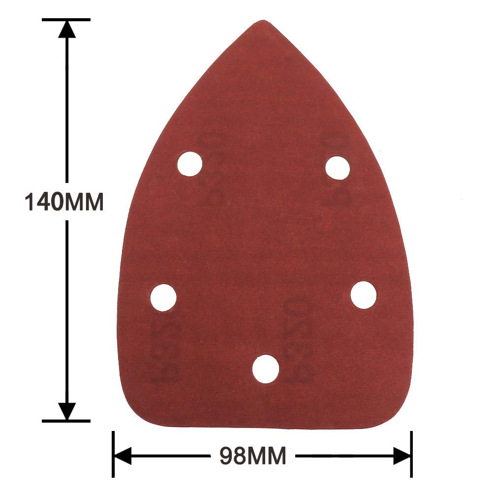 Papel de lija autoadhesivo de 100 Uds., lijadora triangular, hoja de lija con gancho de papel, discos abrasivos para pulir grano 40-1000,120