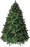 EL SANTA Árbol de Navidad clásico de 1.80 Metros Color Verde, con 762 Puntas de Rama, Extra follaje Hoja Tradicional, fácil de armar, Apariencia Natural (1.80 m)