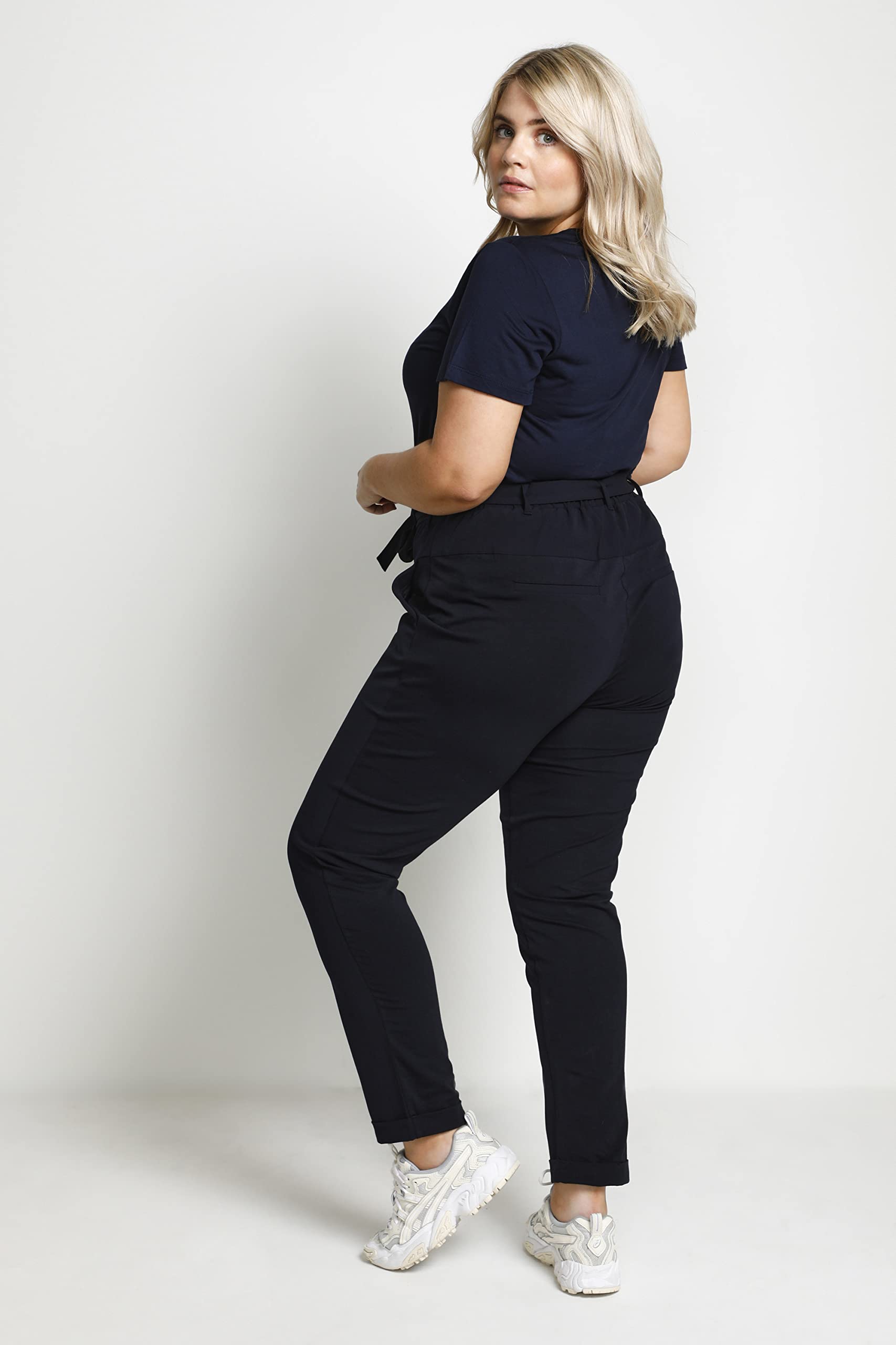 Kaffe Curve Kcjia Belt Pants Pantalones para Mujer