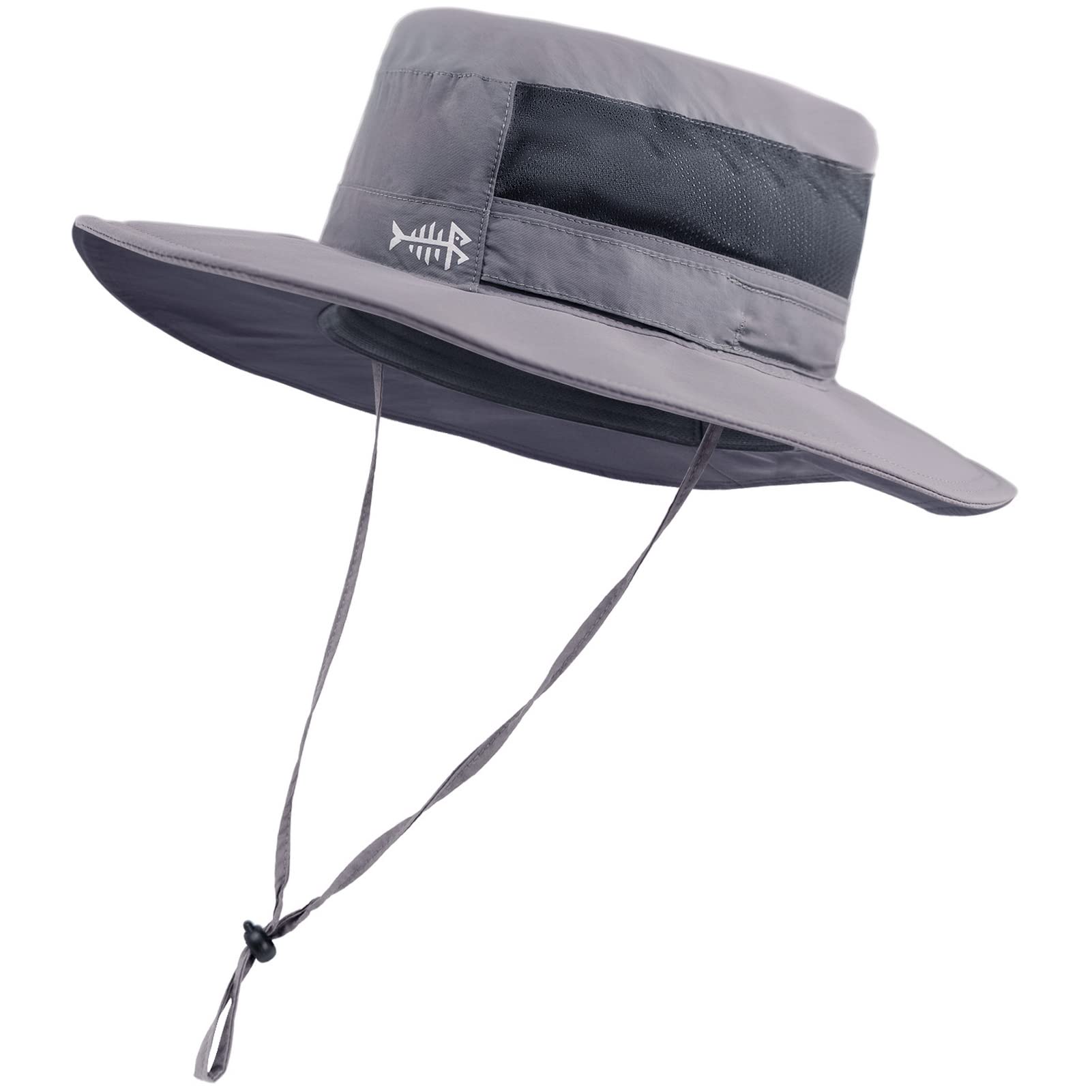 Bassdash Sonnenhut Fischerhut Bucket Hut UPF 50+ UV-Schutz Wasserdichter taktischer Angelhut mit breiter Krempe Einstellbare Größe mit Abnehmbarer Halsklappe für Männer und Frauen