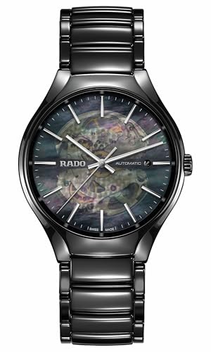 Rado True Herren-Armbanduhr 40.1mm Armband Keramik Schwarz Automatik R27100912