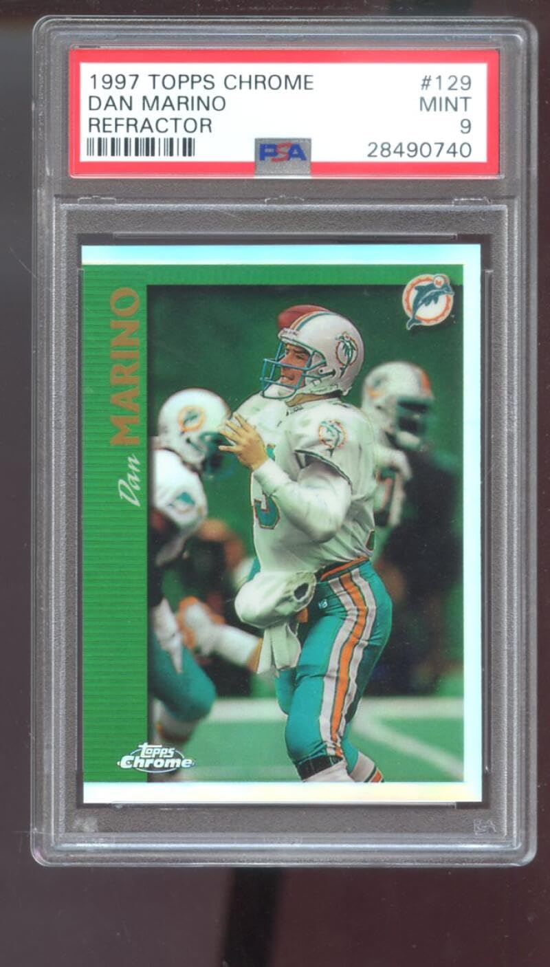 Amazon.com: 1997 Topps Chrome #129 Dan Marino REFRACTOR PSA 9