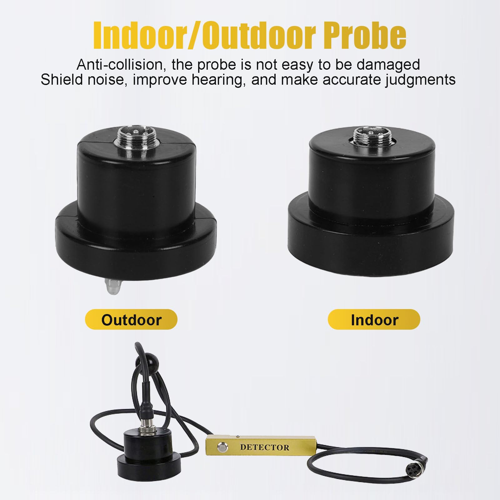 Geofono per Rilevamento Perdite Acqua | Portata 4M | Scansione 1-4500Hz | Strumento Professionale per Idraulici & HVAC