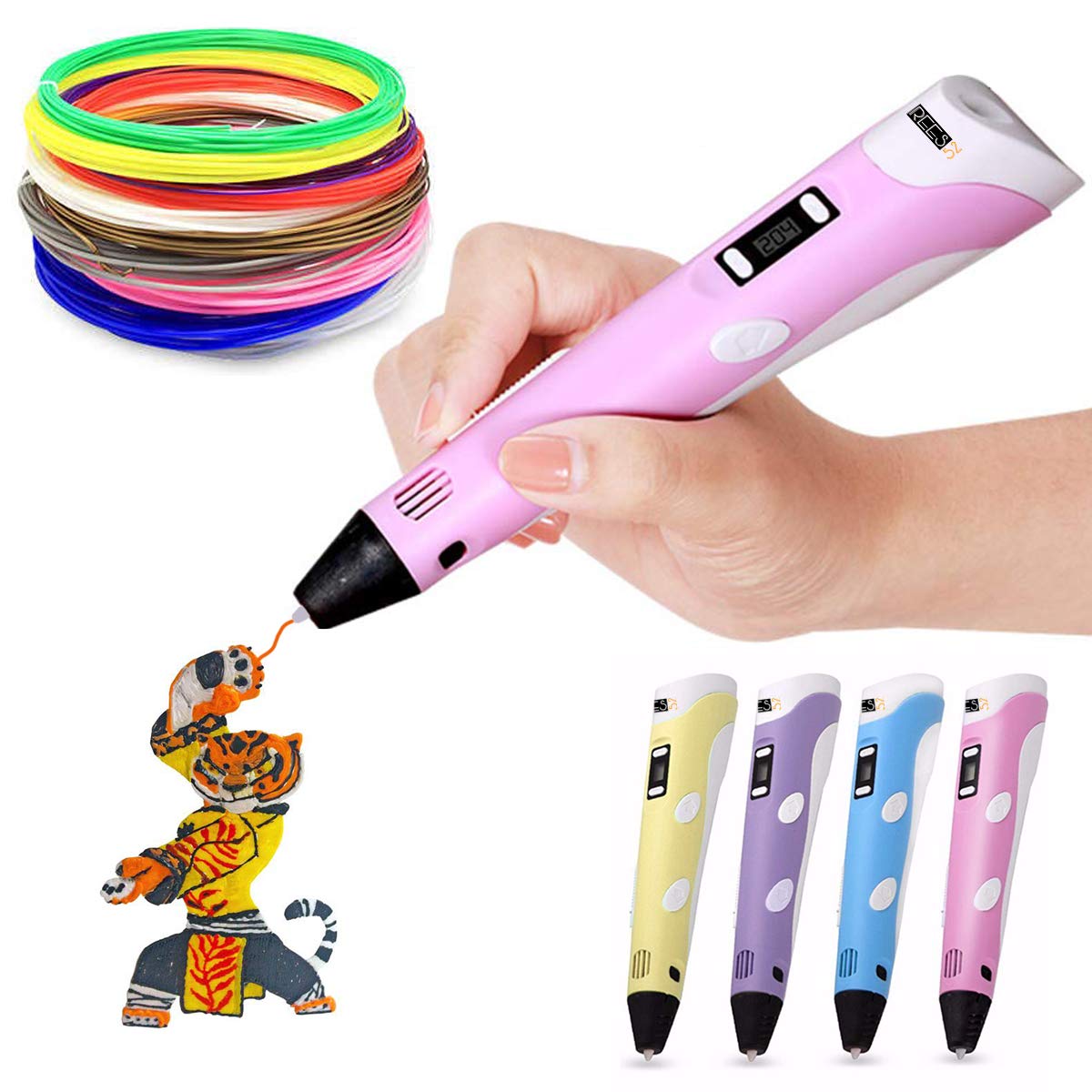 REES52 3D Pen Second Generation for Kids/Adult/Children with 3m FREE Filament + 30 m Extra Filament (Pink) (B08XMMVV4G) Amazon Price History, Amazon Price Tracker