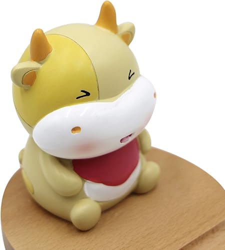 Miniatura 5 de AIBEARTY - Soporte de madera para teléfono celular, soporte para teléfono de escritorio, diseño de vaca, ideal para oficina, decoración del hogar,