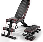 FitinOne Adjustable Weight Bench Workout Bench for Home Gym, 660 lbs Capacity Multi-Functional Folding Exercise Bench for Full Body Incline Decline