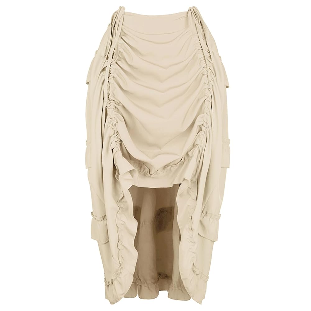 牡丹ᑦᑋᵃᵑ*୨୧*˚·♡ Zhitunemi Women's Steampunk Skirt Ruffle High Low Outfits